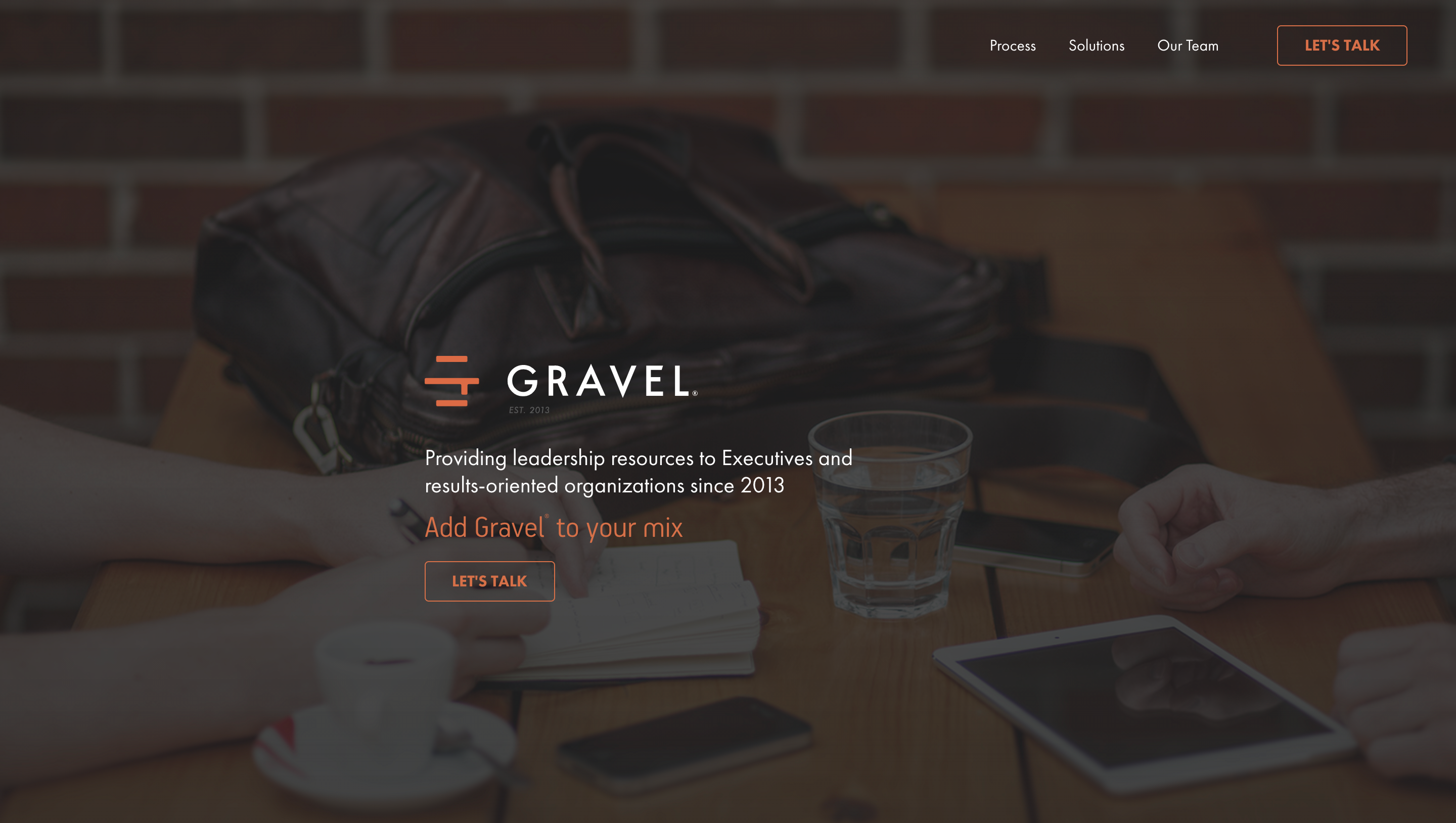 Screenshot of Gravelerc.com landing page