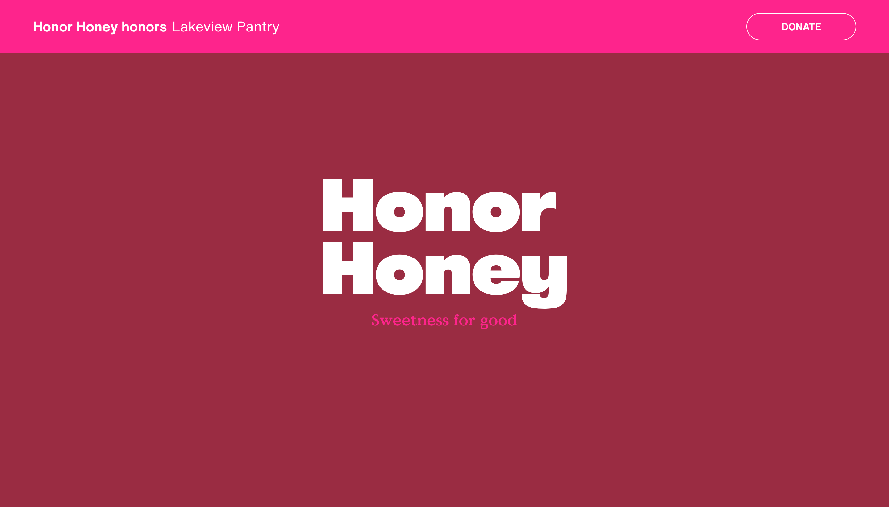 Screenshot of HonorHoney.com landing page