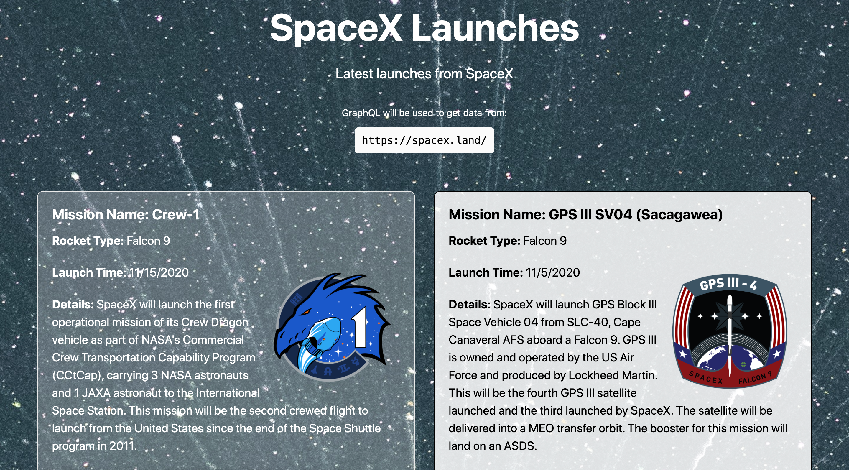 Image of SpaceX Launches app